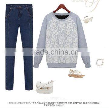 New 98% Cotton and 2% Skinny Scratch Spandex Denim Jeans For Ladies photo-3