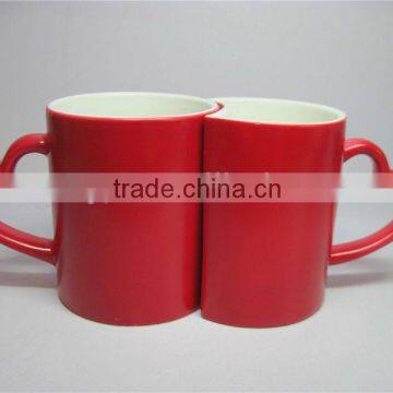 Red Couple Lovers Gift Color Changing Mug Factory Shenzhen