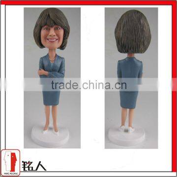 custom your bobble head by 100% handmade office woman