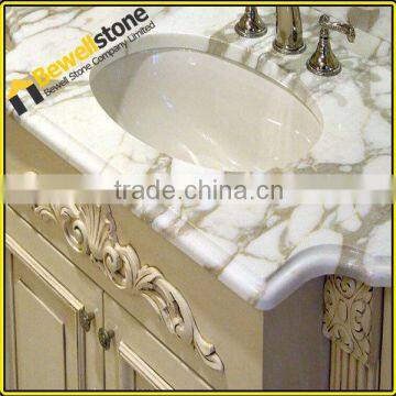 Luxury design hotel white carrara marble 72" bathroom countertop