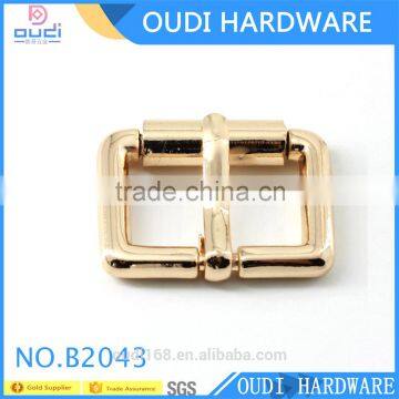 Lady shoe decoration accessories light gold shoe buckle with e coating customized metal buckle