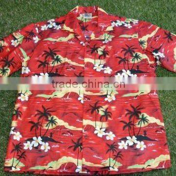 coconut tree printing cheap hawaiian shirts