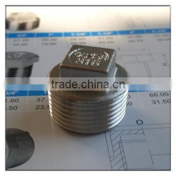 DIN2999 ANSI316 stainless steel square plug fittings