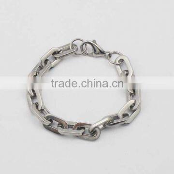 Silver Fashion 316L Stainless Steel Curb Chain Bracelet photo-3