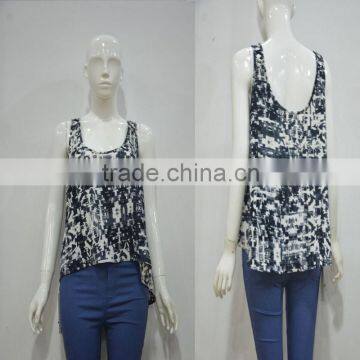 Wholesale Floral Printed Sleeveless Fashion Ladies Wears