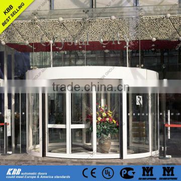 2 wings automatic revolving door for hotel, CE UL GOST ISO9001 certificate