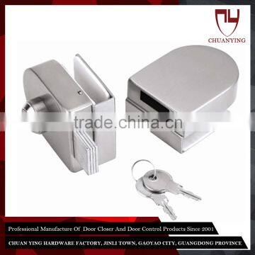 Top Security Commercial Double Glass Door Lock At The Bottom