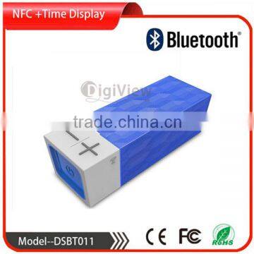 Stereo Vibration & Bass Sound NFC +Time Display Touch Boom Wireless Bluetooth Speaker With Microphone Digital Clock photo-2