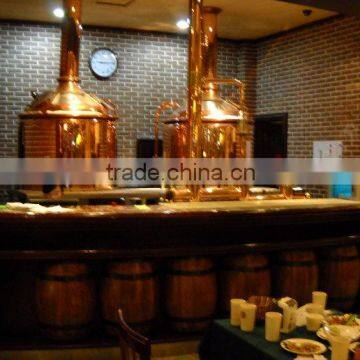 China RJ 300 liters red copper small DIY beer home brew equipment,micro beer brewing machine for pub/hotel