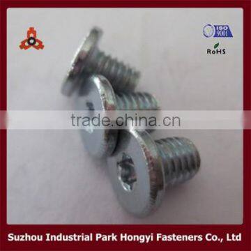 Grade 8.8 Zinc plated torx socket thin flat head screw