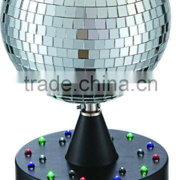 LED Mirror ball with illuminated base