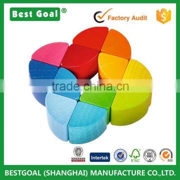 Bestgoal Rainbow Ring Kids Wood educational toys Rainbow toy