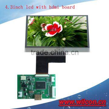 4.3inch 480*272 hdmi interface tft lcd wdit RTP