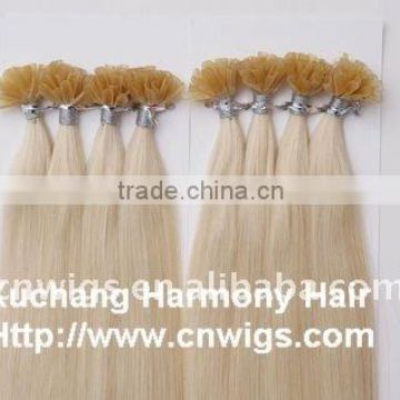 100% remy human hair Keratin hair extensions