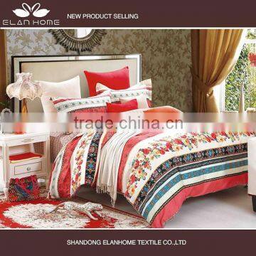 100% cotton 128*68 40s*40s pigment printed beautiful duvet cover set with zipper