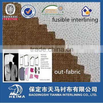 2/2 Twill Woven Adhesive Interlining Fabric for Suit #8255 photo-2
