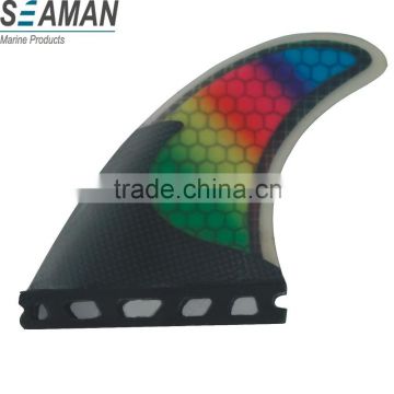 new design fiberglass carbon Honeycomb Future Thruster Surfboard Fins