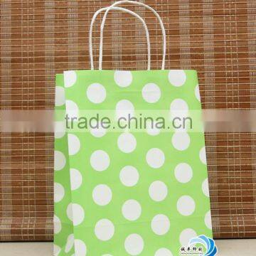 accpet order colorful white kraft paper bag for shopping packaging