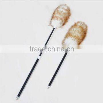 Supply Professional Lambswool Feather Wool Sheepskin Duster House Cleaning Tools Long Black Plastic Stick Wood for Car photo-2
