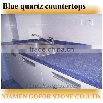 Dark blue quartz countertops