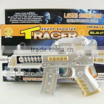 Kids plastic toys B/O LASER SOUND GUN