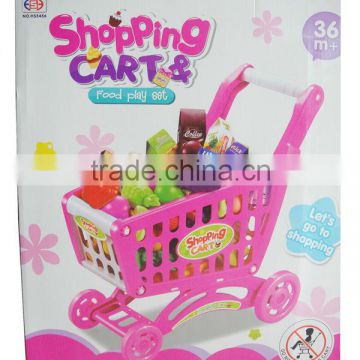 Pretend Play Shopping Cart with Lots of Food