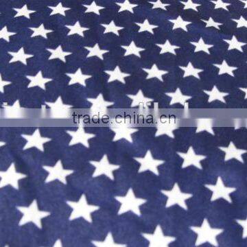 White Five-pointed Star on Dark Blue Polyester Satin Spandex Print Swimwear photo-3