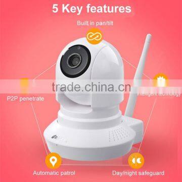 Robot style Cameras with Accessory with bracket,door bell , Ip cameras with free software to control system,