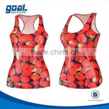 New design outdoor sports racer back tank tops