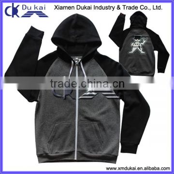 Men's cotton polyester fleece hoody sweatshirt