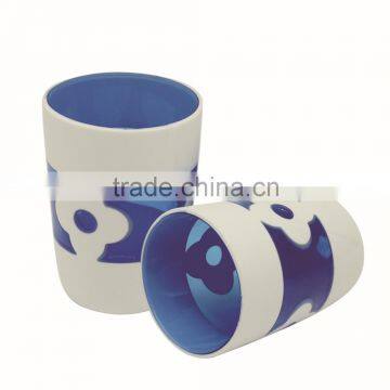 modern home decorative plastic Double wall tumbler ,bathroom tumbler