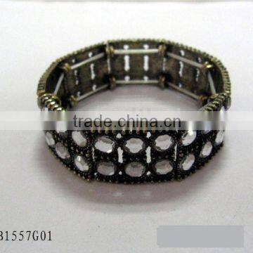 crystal stone bangle bracelet