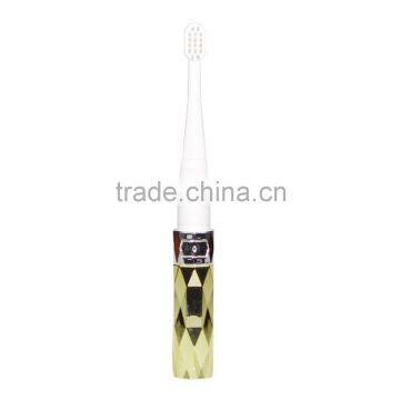 Diamond design protable battery powered waterproof electric sonic toothbrush suitable for women