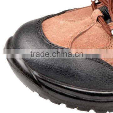 Anti-Puncture PU Injection Split Embossed Leather Safety Shoes photo-5