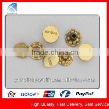 YX1346 Engraved Gold Fashion Metal Decorative Rivets for Handbags