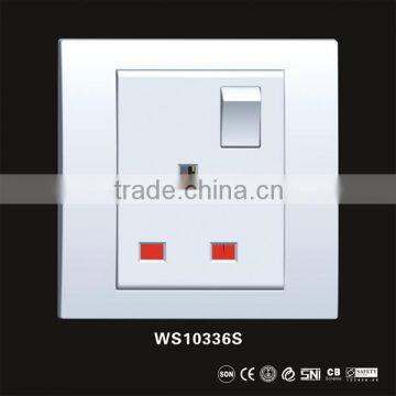 Single 250V 13A Switch Socket Outlet, Electric Switch and Socket Modern photo-2