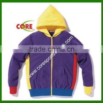 Multi-color zipper hoodie