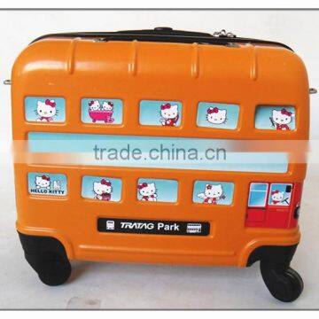 bus shape travel briefcase 4wheels abs trolley briefcase