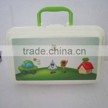 hard plastic lunch box with handle,plastic lunch box for kids ,plastic lunch box with handle