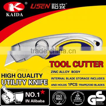 3pcs Trapezoid blade Zinc alloy Fixed Blade Utility Cutter