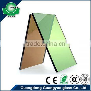 5mm 6mm green coated glass wtih CCC ISO9001 for window building glass