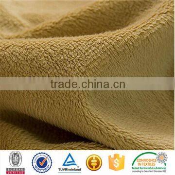 100%polyester white knitted short pile plush fabric for toy bed sheeting lining