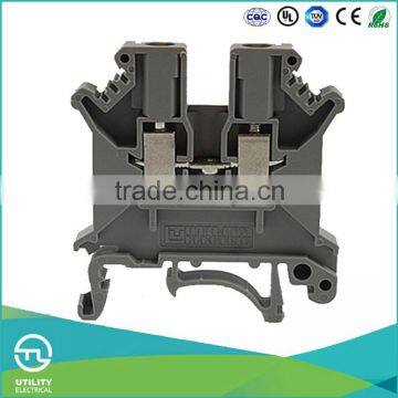 UTL China Cheap Price Fuse Electric PA66 VO Din Rail Screw Plastic Terminal Block 800v/32A 0.2-4mm