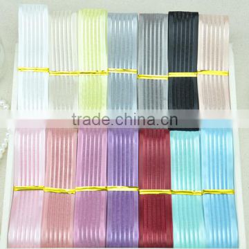 Satin and Organza Striped Ribbon Sheer Ribbon Decorative Ribbon