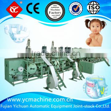 High speed semi servo baby diaper production line