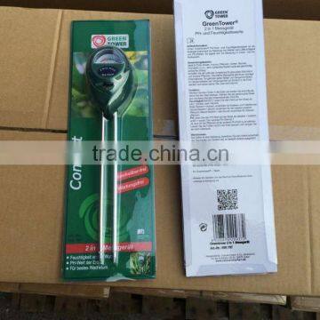 3 In1 Soil Garden Green Handle Probe Soil PH Moisture and Light Tester Meter photo-2