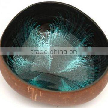 Best selling high quality handmade lacquered coconut shell bowl