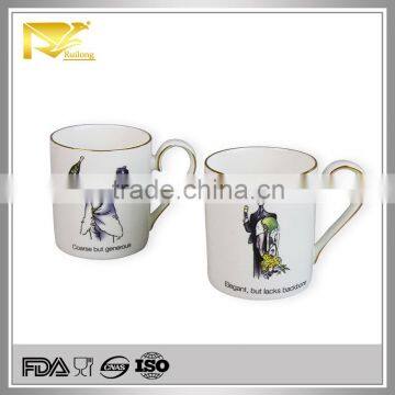 China manufactures ceramic customized mug, white mug, coffee mug china white