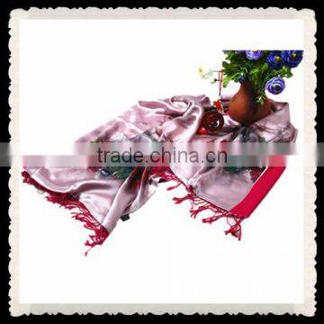 Latest print women satin scarf fashion silk shawl