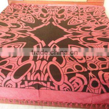 RT-4 indian handmade celtic printed wall hanging mandala printed bed sheet table runner tapestry